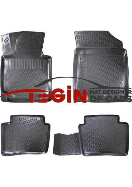 Hyundai Elantra 2012 3D Havuzlu Paspas Siyah