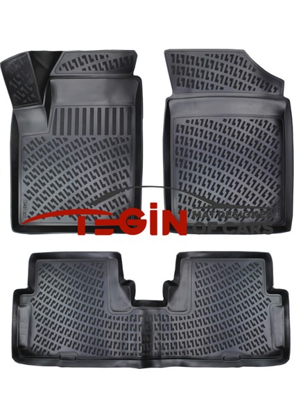 Citroen Berlingo 2003 3D Havuzlu Paspas Siyah