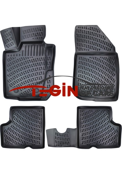 Dacia Duster 4x4 2012 3D Havuzlu Paspas Siyah
