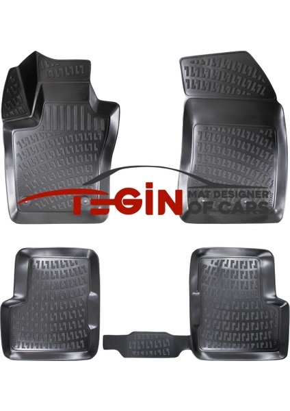 Fiat 500 x 2020 3D Havuzlu Paspas Siyah