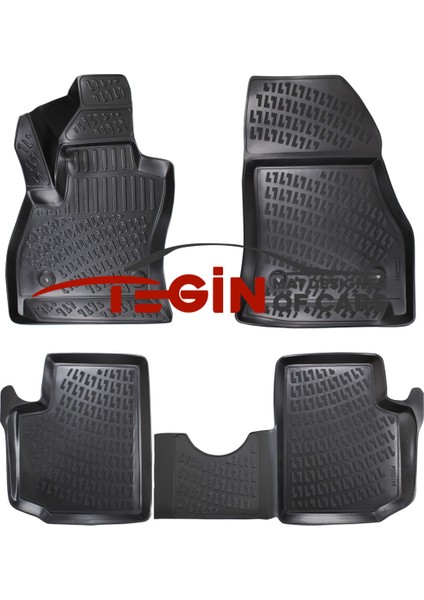 Fiat 500 L 2012-2017 3D Havuzlu Paspas Siyah