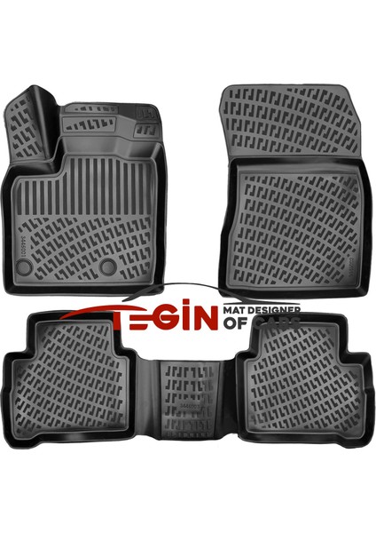 Nissan Qashqai 3D Havuzlu Paspas 2023 Siyah