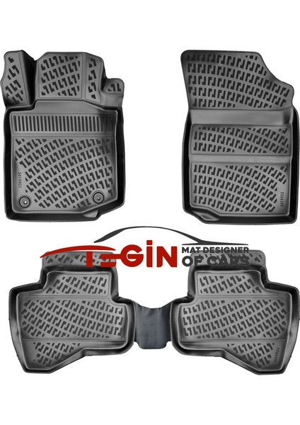 Toyota Aygo 3D Havuzlu Paspas 2009 Siyah