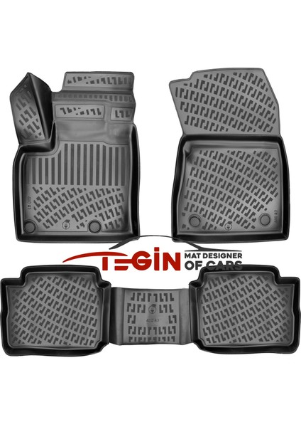 Nissan Qashqai E-Power 3D Havuzlu Paspas 2022 Sonrası Siyah