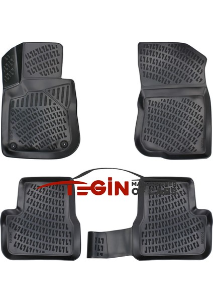 Peugeot 208 3D Havuzlu Paspas 2014 Siyah