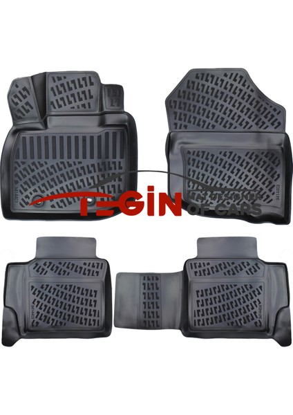 Honda City 2009-2013 3D Havuzlu Paspas Siyah