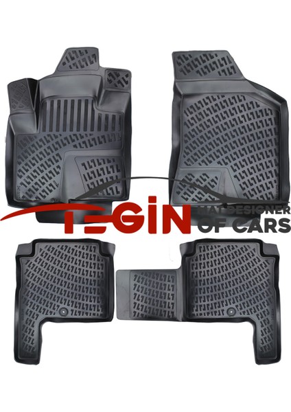 Hyundai Santafe 7 Koltuk 2012 3D Havuzlu Paspas Siyah