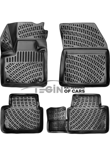 Peugeot 5008 3D Havuzlu Paspas 2022 Siyah