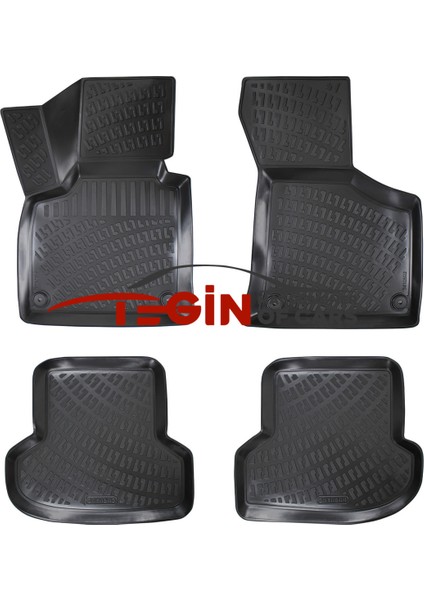 Audi A3 2004 3D Havuzlu Paspas Siyah