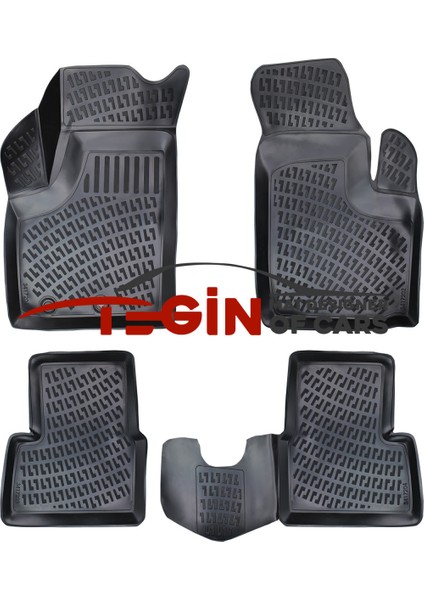 Fiat Doblo 2006 3D Havuzlu Paspas Siyah