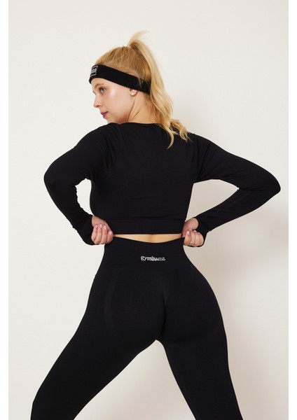 Kalçası Büzgülü Push Up Kalça Şekillendirici Tayt Seamless Fitness Yoga Yüksek Bel Spor Tayt