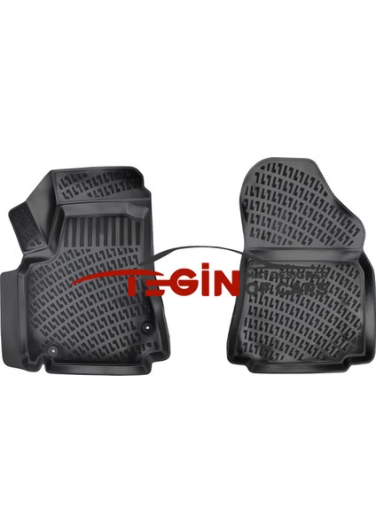 Peugeot Partner Tepe Panelvan (2 Parça) 3D Havuzlu Paspas 2014 Siyah