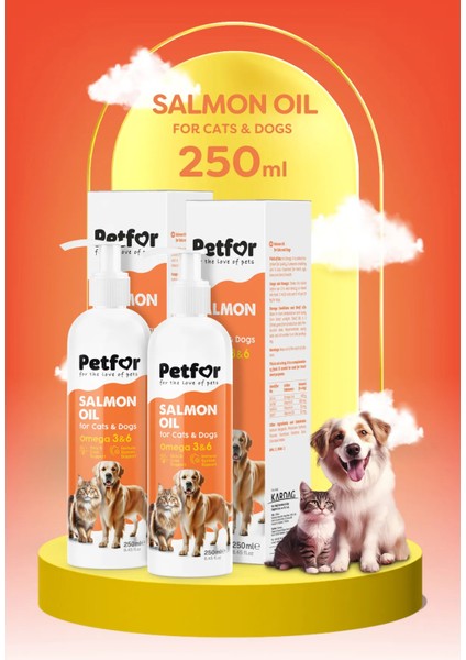 Somon Yağı 250 ml Kedi ve Köpekler Için X2 Adet