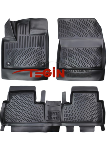 Citroen Berlingo Feel Paket 2021 3D Havuzlu Paspas Siyah
