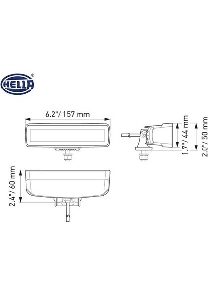 10V-30V LED Bar Off-Road 30W 5700K 2000 Lümen (Geniş Açı) (6 Ledli) (157*60*50 Mm)