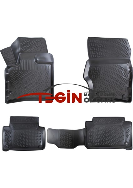Audi Q7 2006 3D Havuzlu Paspas Siyah