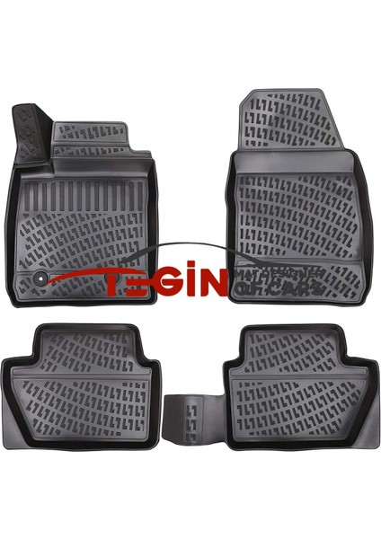 Ecosport 2023 3D Havuzlu Paspas Siyah