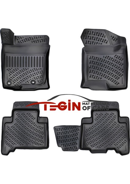 Toyota Land Cruiser Prado J150 3D Havuzlu Paspas 2010 Siyah