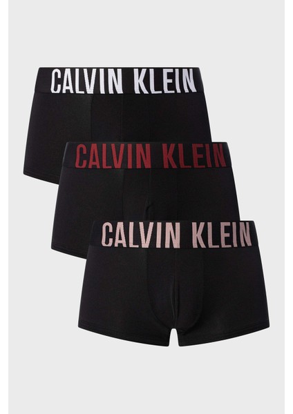 Calvin Klein Logolu Düşük Bel 3 Pack Boxer 000NB3611AQ1S Erkek Boxer 000NB3611A Q1S