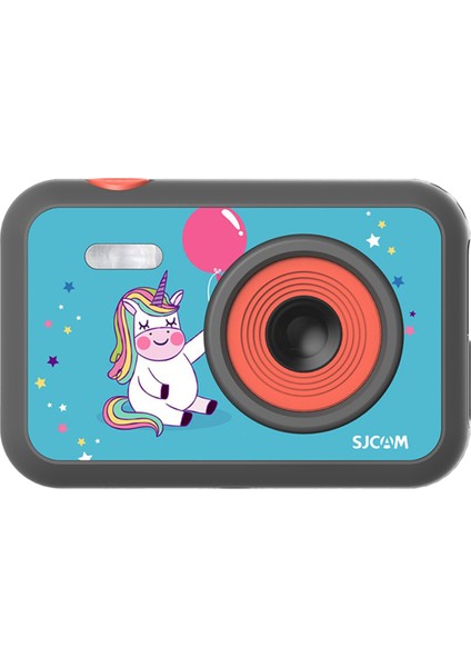 SJCAM FunCam Çocuk Kamerası FullHD 1080p 12MP 2.0” Ekran 650mAh Fotoğraf Makinesi Unicorn Desenli Siyah