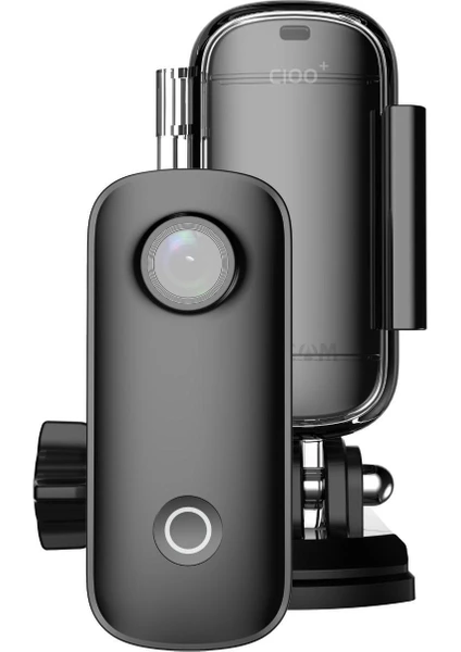 SJCAM C100+ 4K UHD 2160p WiFi 15MP EIS 115° H.265 30 Metre Su Geçirmezlik Mini Aksiyon Kamerası Siyah