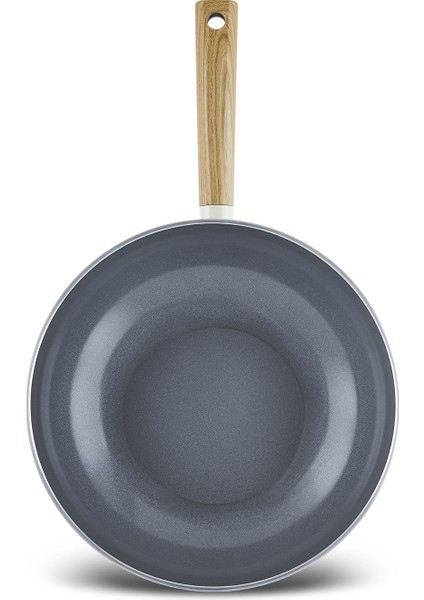 Swiss Crystal Creamy Wood Wok Tava 28 cm fiyatları