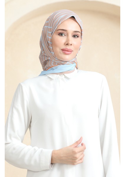 Soft Pamuk Eşarp 19089-12 Vizon Bebek Mavisi