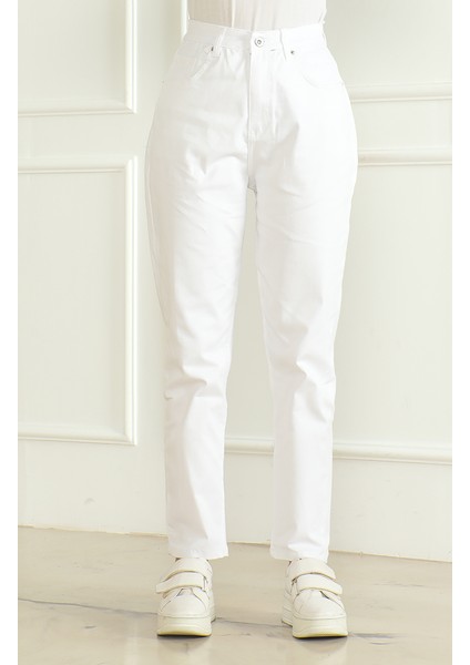 Momjean Salaş Kot Pantolon 5304-02 Beyaz fırsatları