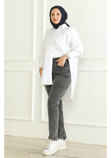 Momjean Salaş Kot Pantolon 5304-03 Gri