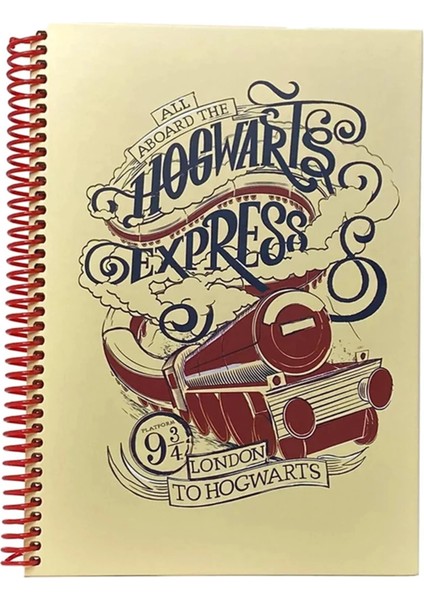 Harry Potter Hogwarts Express Spiralli Sert Kapaklı Defter 96 Yaprak