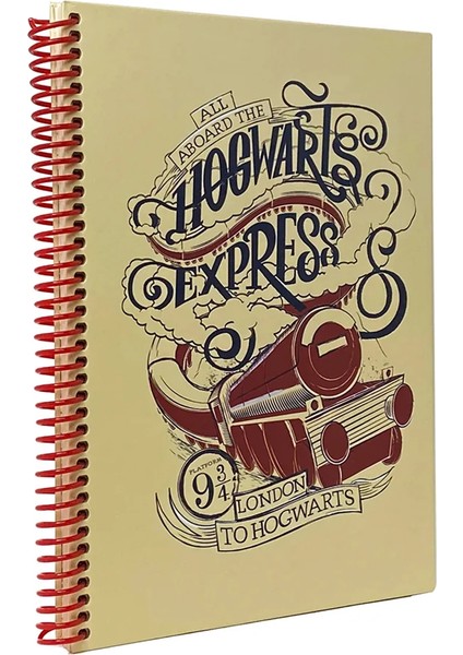 Harry Potter Hogwarts Express Spiralli Sert Kapaklı Defter 96 Yaprak