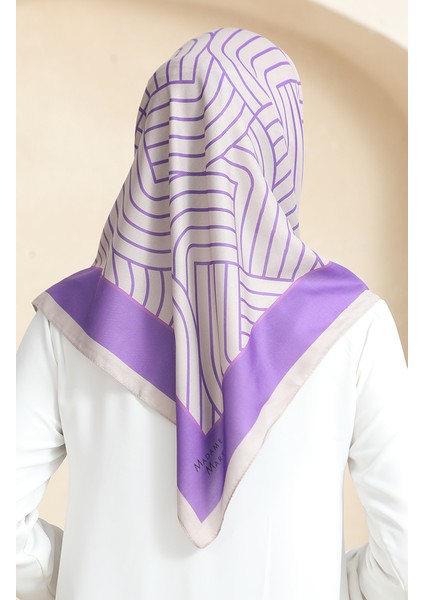 Soft Pamuk Eşarp 19089-13 Bej Mor modelleri