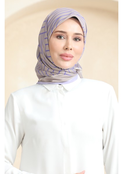 Soft Pamuk Eşarp 19089-16 Bej Lila