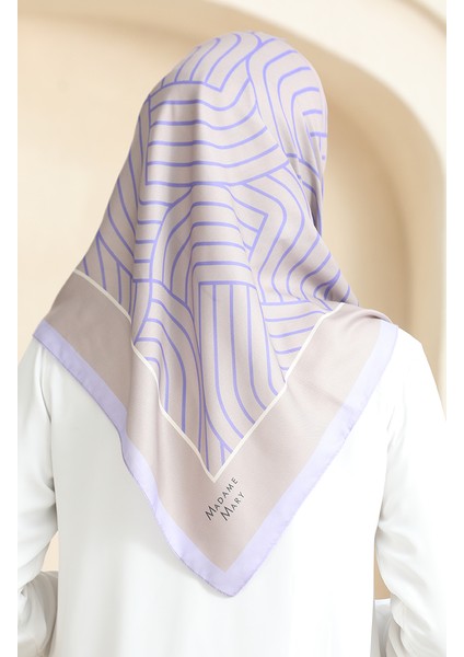 Soft Pamuk Eşarp 19089-16 Bej Lila modelleri