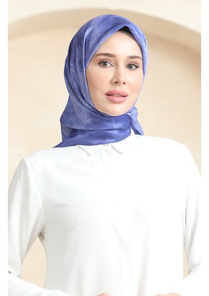 Kristal Eşarp 19095-10 Koyu Mor