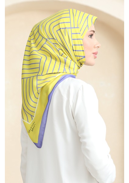 Soft Pamuk Eşarp 19089-17 Sarı Mor fiyatları