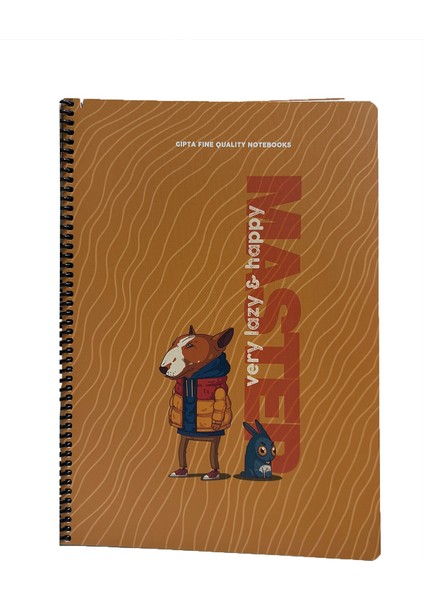Gıpta Lazy Master Spiralli Karton Kapaklı Defter 80 Yaprak - Kareli