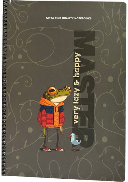 Gıpta Lazy Master Spiralli Karton Kapaklı Defter 80 Yaprak - Kareli