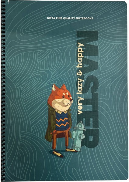 Gıpta Lazy Master Spiralli Karton Kapaklı Defter 80 Yaprak - Kareli