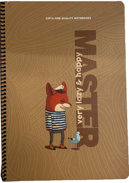 Gıpta Lazy Master Spiralli Karton Kapaklı Defter 80 Yaprak - Kareli