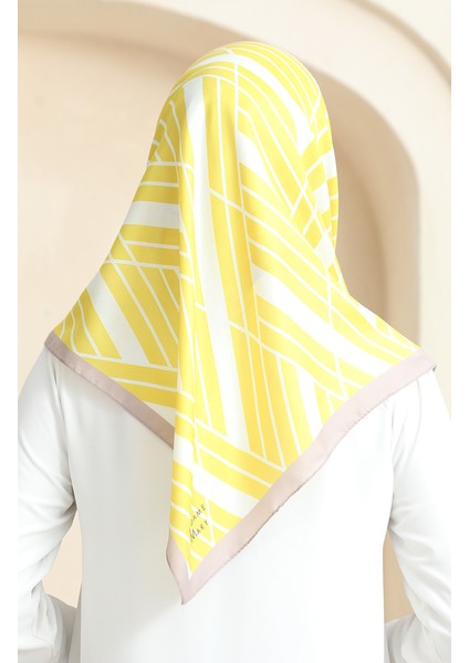 Soft Pamuk Eşarp 19093-07 Beyaz Sarı modelleri