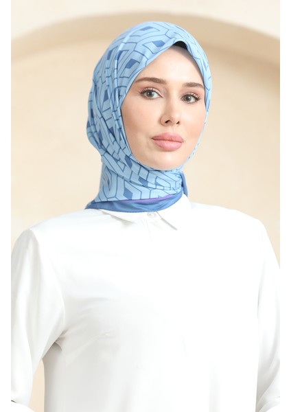 Soft Pamuk Eşarp 19094-05 Indigo Kot Mavi