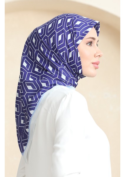 Soft Pamuk Eşarp 19094-04 Lacivert Krem fiyatları