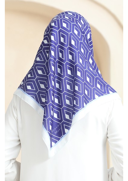 Soft Pamuk Eşarp 19094-04 Lacivert Krem modelleri