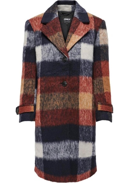 Onlalına Lıfe Check Wool Coat cc Otw LACİVERT15322515 fiyatları