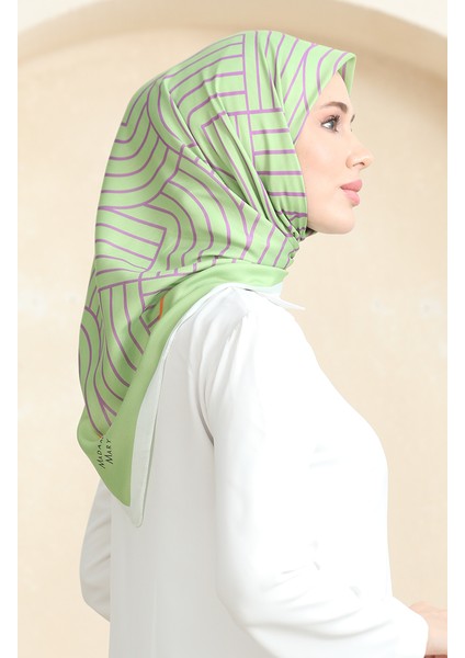 Soft Pamuk Eşarp 19089-08 Yağ Yeşili Mor fiyatları