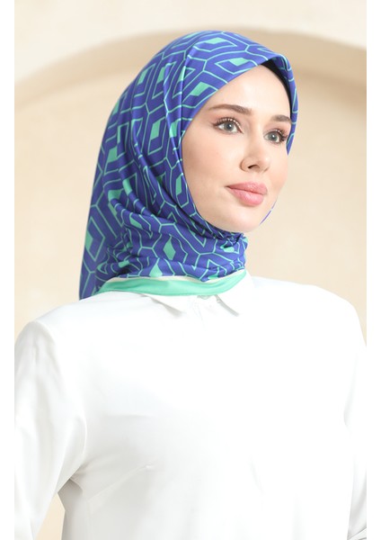 Soft Pamuk Eşarp 19094-06 Saks Yeşil