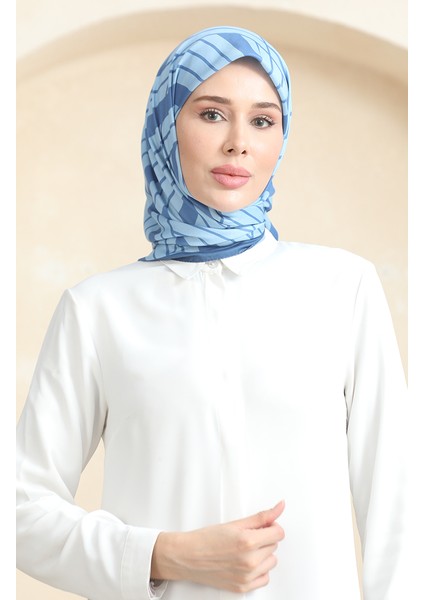 Soft Pamuk Eşarp 19093-04 Indigo Kot Mavi