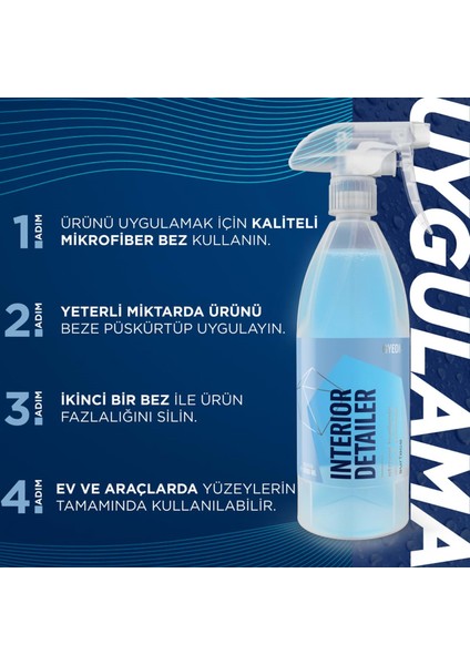 Q²m Interiordetailer Araç Içi Temizleyici - 4000 ml -Alkol Bazlı Dezenfektan