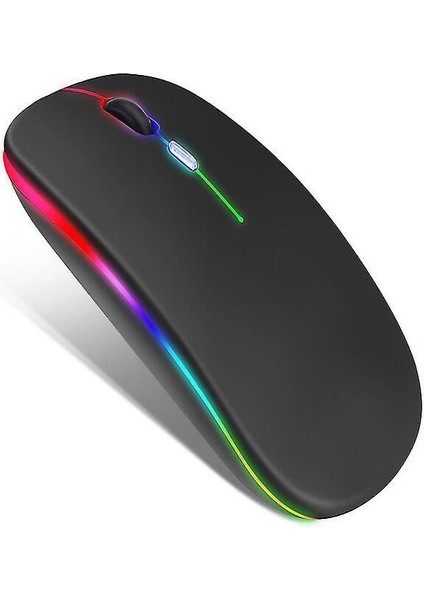 Bluetooth/kablosuz LED Işıklı Şarj Edilebilir Mouse Pc Gaming Kablosuz Macbook iPad Laptop Telefon